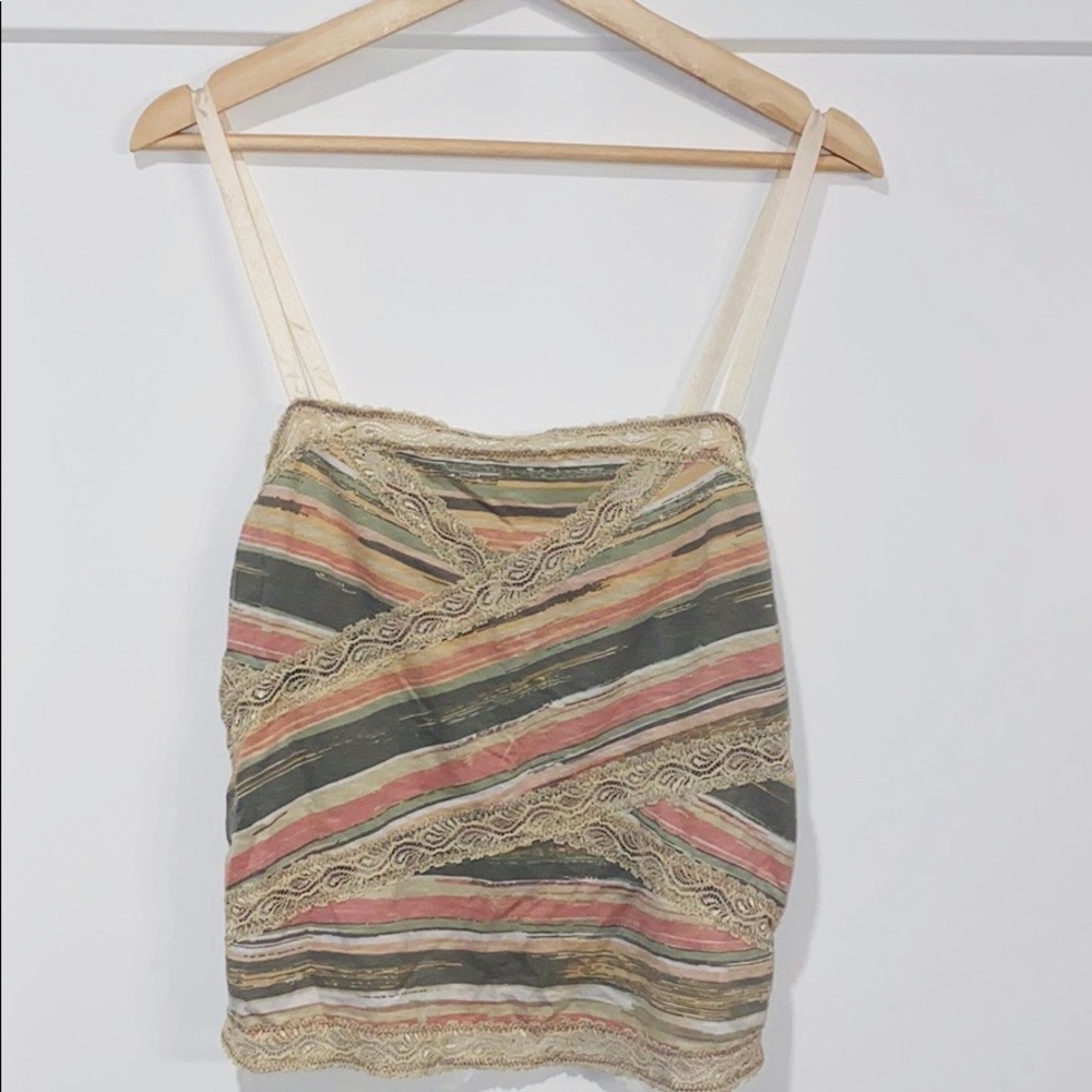 Vintage Free People Ribbons and Lace Tank